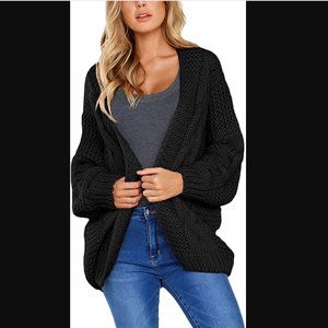 SPARE KNITS Black Knit Cardigan